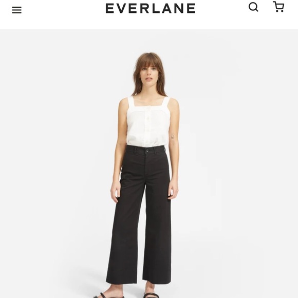 Everlane Pants - Everlane Lightweight Wide-Leg Crop Chino